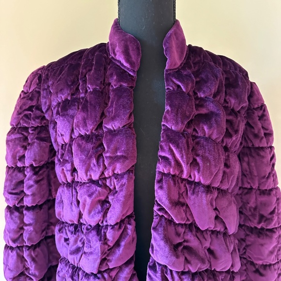 *R. MICHAEL ALAN* Vintage Purple Long Sleeve Open Front Blazer Jacket Size M - Picture 2 of 7